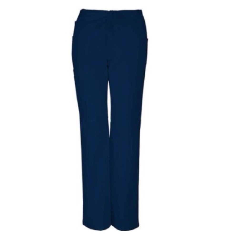 Navy Petite Drawstring Cargo Scrub Pant